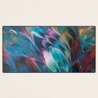 Multi Feather Splash Desk Mat Gallery Image 3