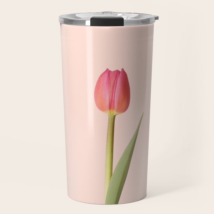 The pink tulip | Floral photography | Flower botanical photograph Travel Mug Gallery Image 1