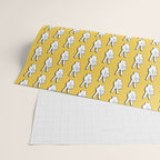 Peace Sign yellow Wrapping Paper Gallery Image 2