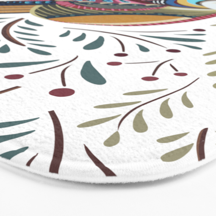 Peace Bird | White Bath Mat Gallery Image 3