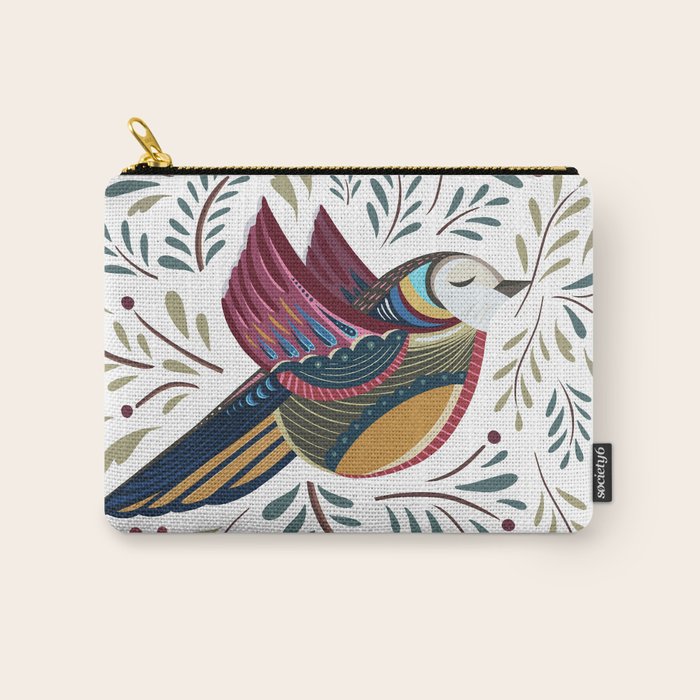 Peace Bird | White Carry All Pouch Gallery Image 1