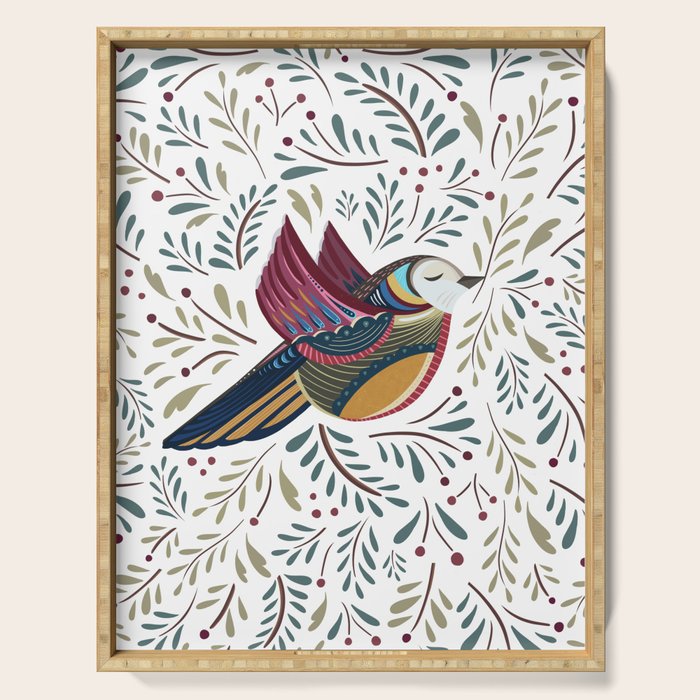 Peace Bird | White Serving Tray Gallery Image 1