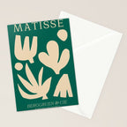 Bottle Green Collage: Paper Cutouts Matisse Edition Stationery Card Gallery Image 2