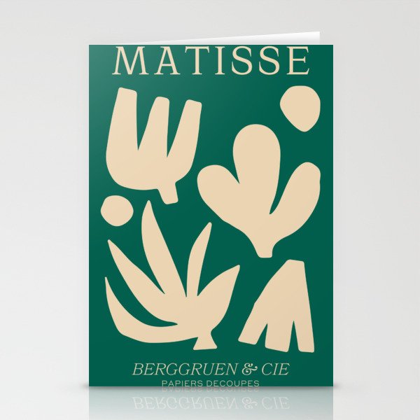 Bottle Green Collage: Paper Cutouts Matisse Edition Stationery Card Gallery Image 2
