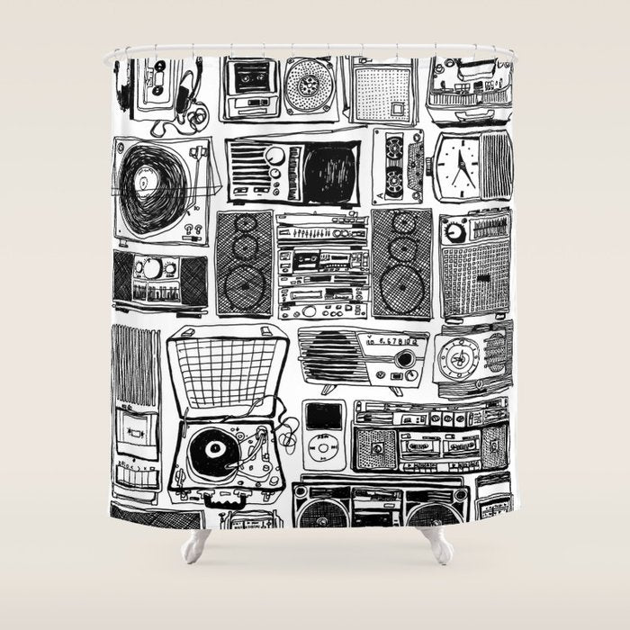 Music Boxes Shower Curtain Gallery Image 1