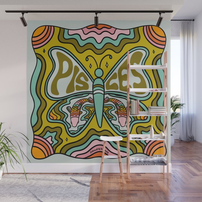 Pisces Butterfly Wall Mural Gallery Image 1