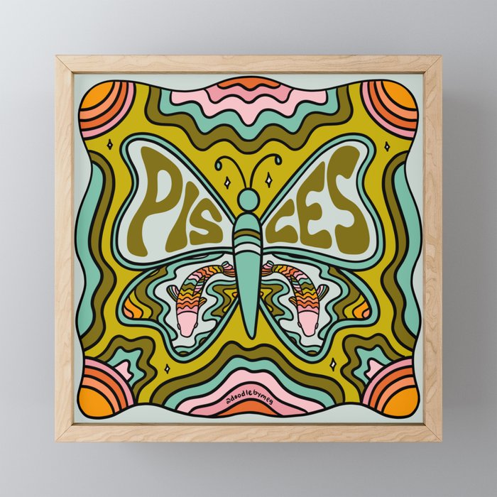 Pisces Butterfly Mini Art Print Gallery Image 1