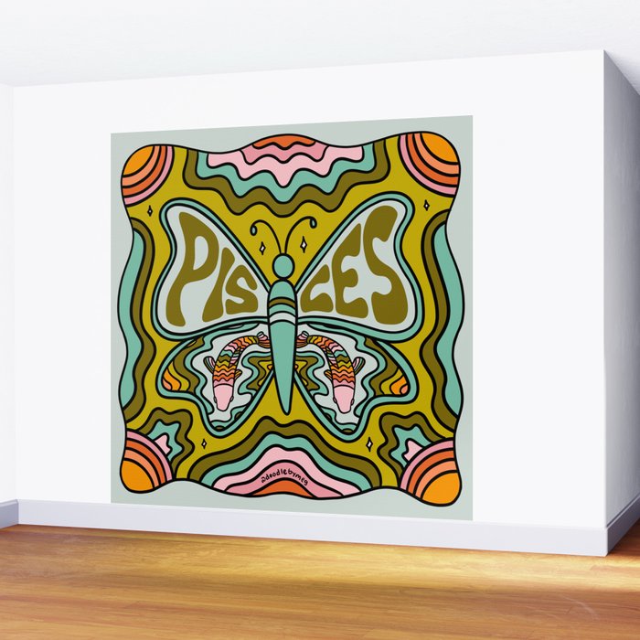 Pisces Butterfly Wall Mural Gallery Image 2