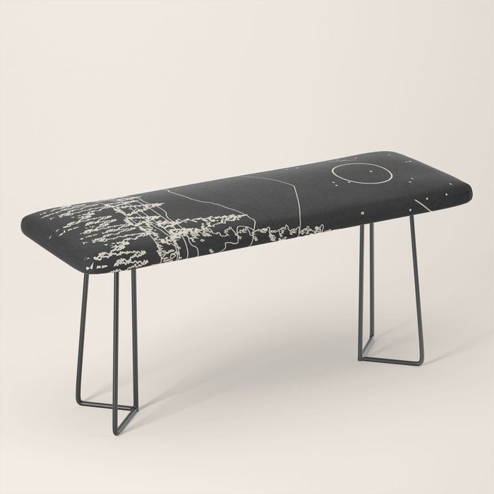 Night Forest Linescape Bench Gallery Image 1
