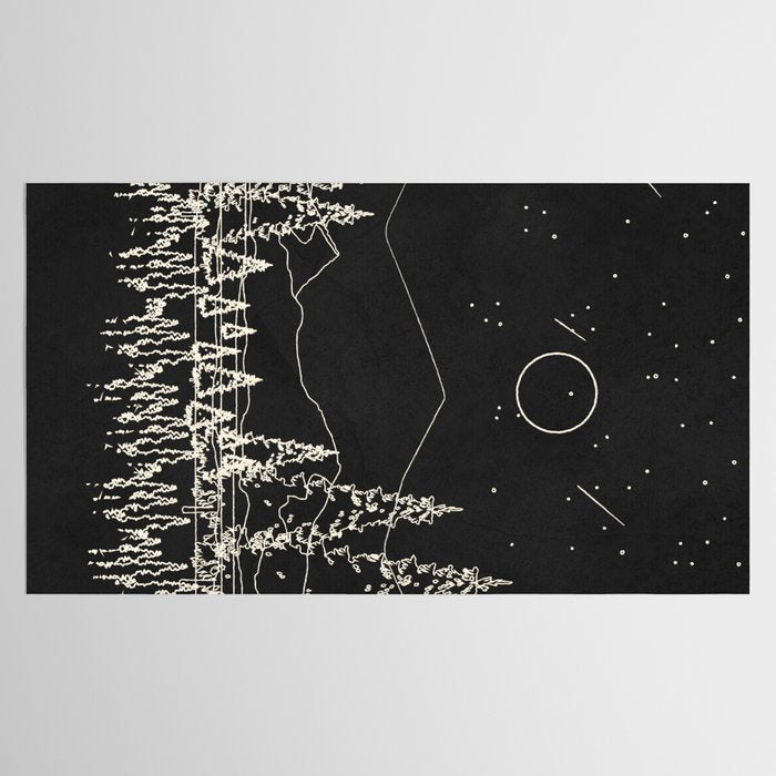 Night Forest Linescape Tablecloth Gallery Image 2
