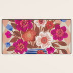 Still life Vase with Bouquet Bright colours Desk Mat Gallery Image 3