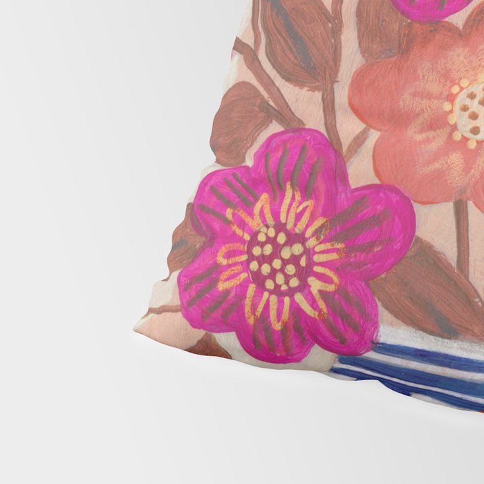 Still life Vase with Bouquet Bright colours Pillow Sham Gallery Image 4