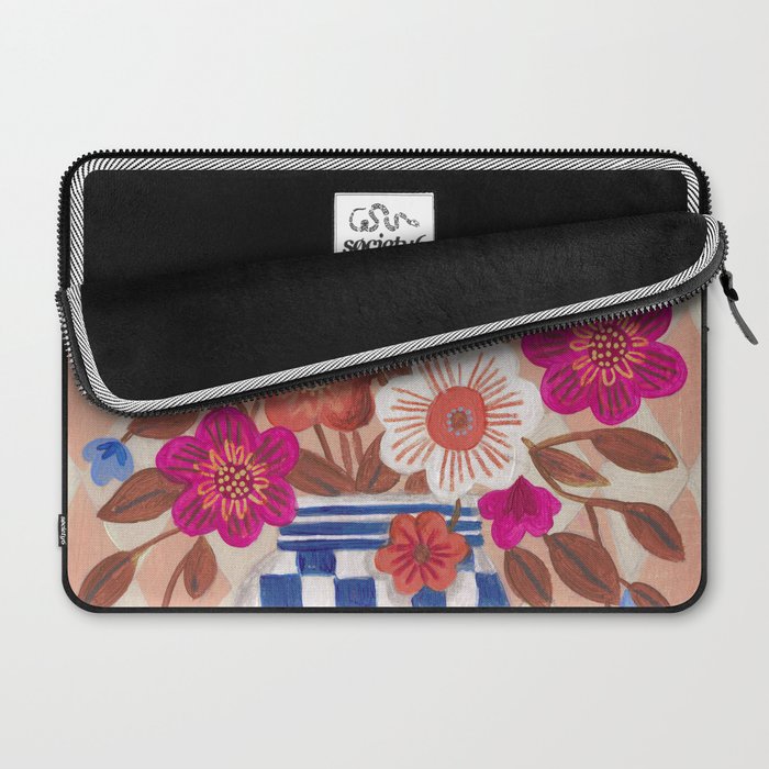 Still life Vase with Bouquet Bright colours Laptop Sleeve Gallery Image 2