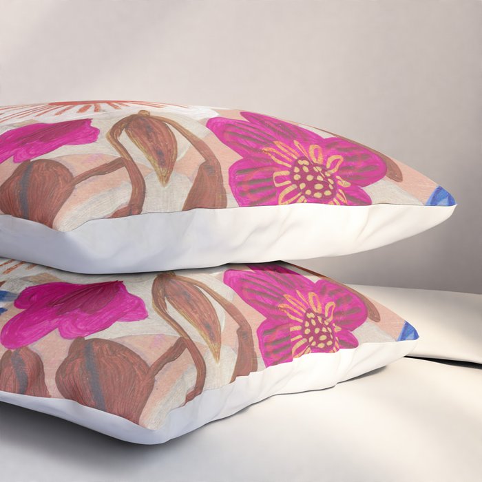 Still life Vase with Bouquet Bright colours Pillow Sham Gallery Image 3