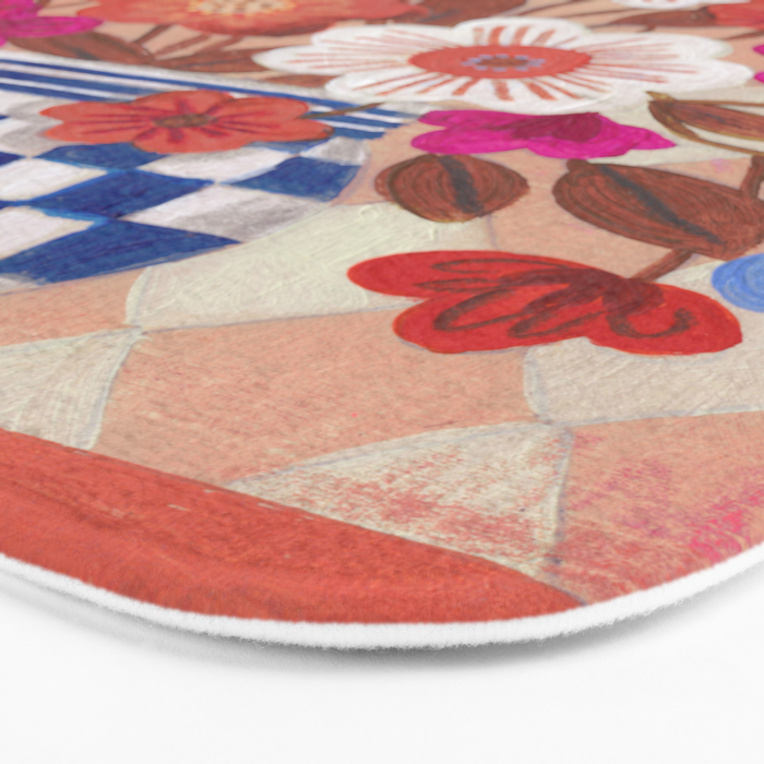 Still life Vase with Bouquet Bright colours Bath Mat Gallery Image 3