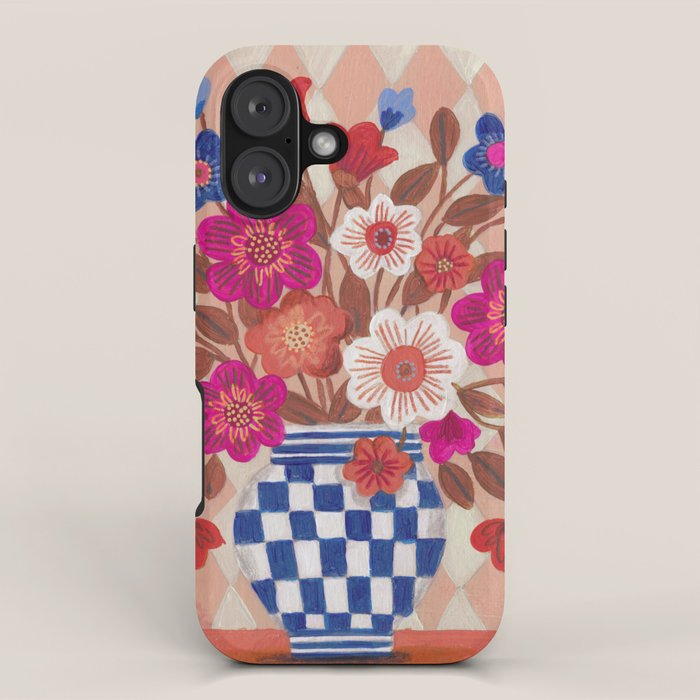 Still life Vase with Bouquet Bright colours iPhone Case Gallery Image 1