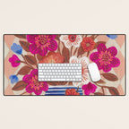 Still life Vase with Bouquet Bright colours Desk Mat Gallery Image 1