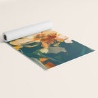 Abstract Floral Splashes Yoga Mat Gallery Image 2
