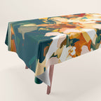Abstract Floral Splashes Tablecloth Gallery Image 1