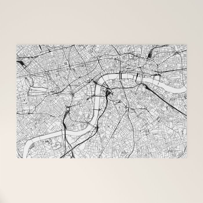 London White Map Welcome Mat Gallery Image 1