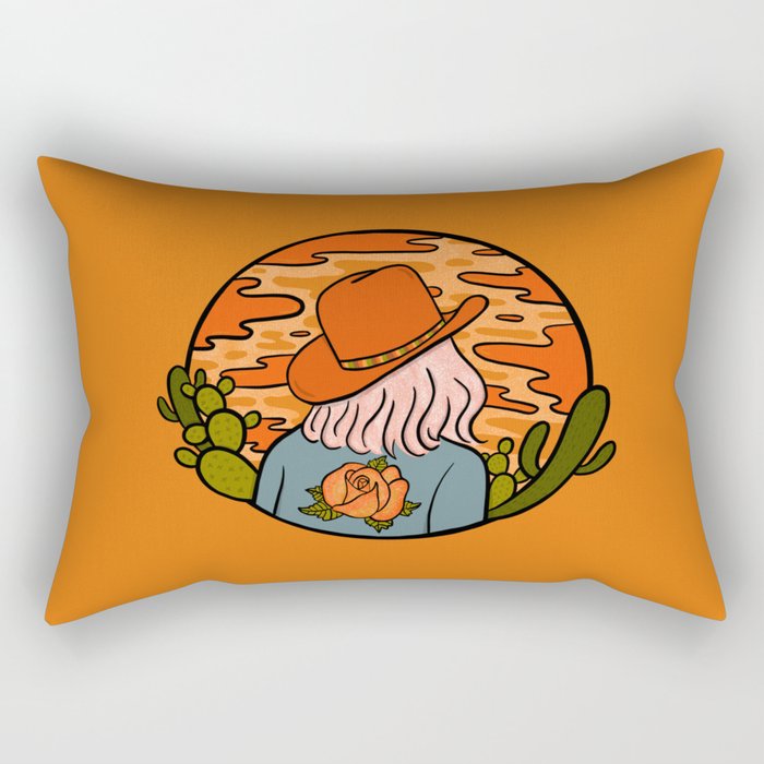Desert Cowgirl Rectangular Pillow Gallery Image 2