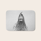 Chicken - Black & White Bath Mat Gallery Image 1