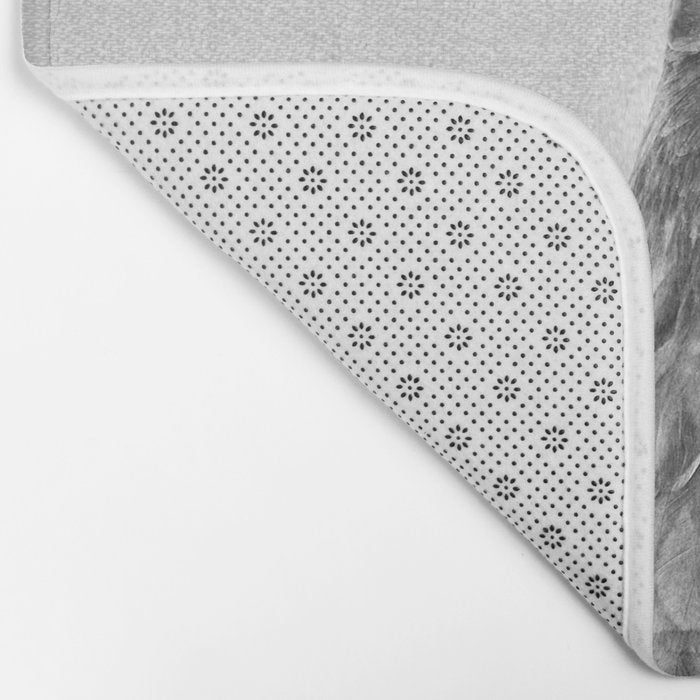 Chicken - Black & White Bath Mat Gallery Image 2