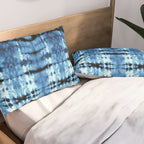 Indigo Satin Shibori Pillow Sham Gallery Image 2