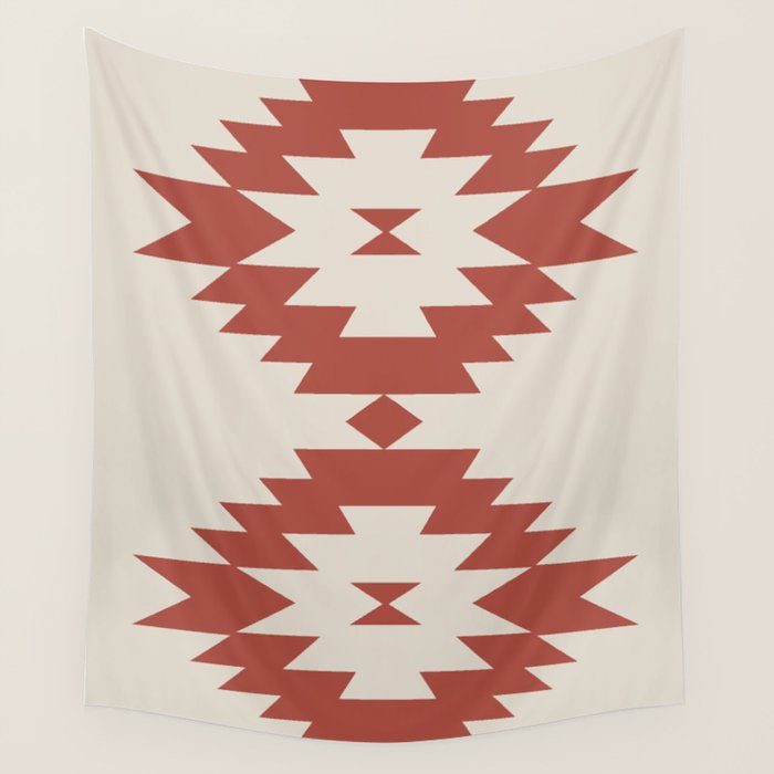 Southwestern Minimalism - Red Neutral Beige Wall Tapestry Gallery Image 1