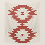 Southwestern Minimalism - Red Neutral Beige Wall Tapestry Gallery Image 4