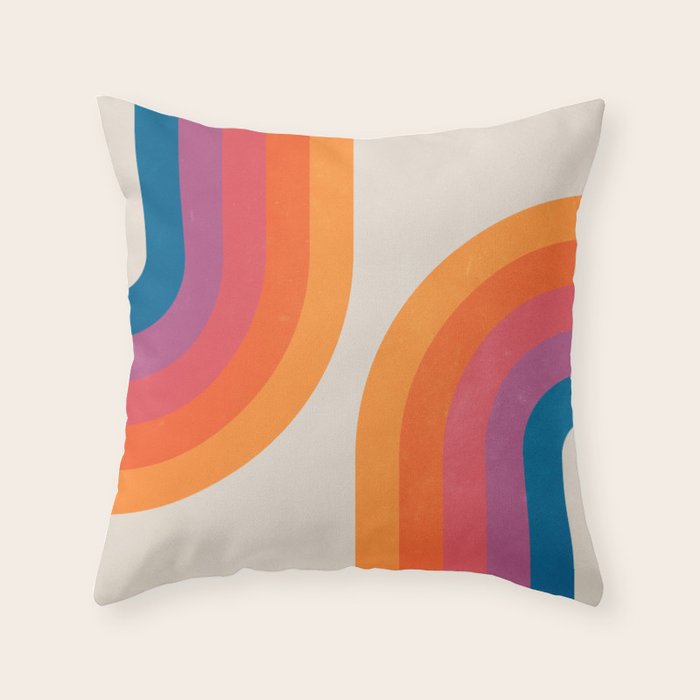 Vintage California Sun: Arches 02 Throw Pillow Gallery Image 6