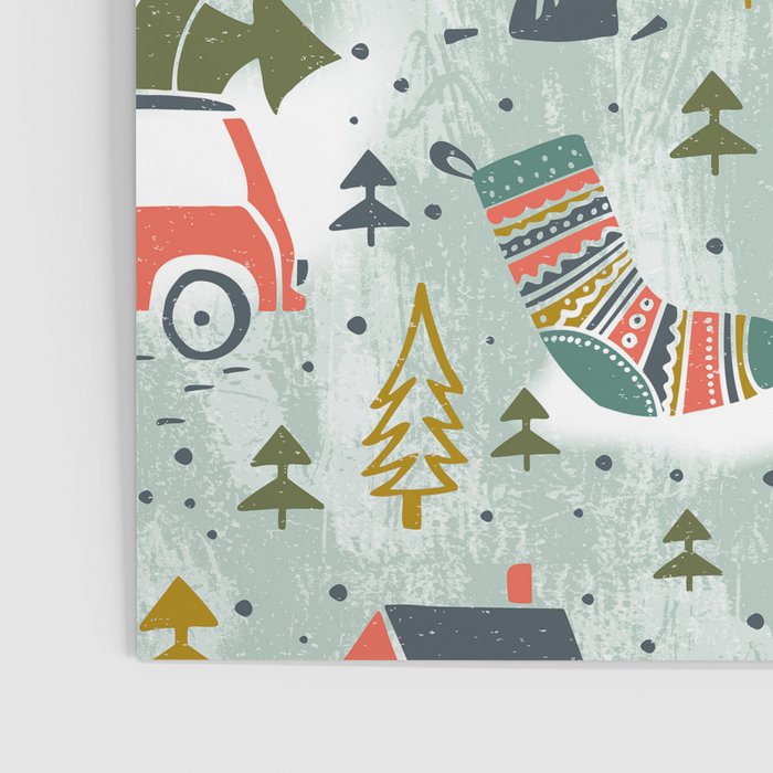 Home For The Holidays Blush Mint Christmas Poster Gallery Image 3