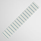 Classic Double Stripe Pattern in Light Blue-Gray and Cream  Table Runner Gallery Image 3