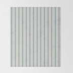 Classic Double Stripe Pattern in Light Blue-Gray and Cream  Throw Blanket Gallery Image 2