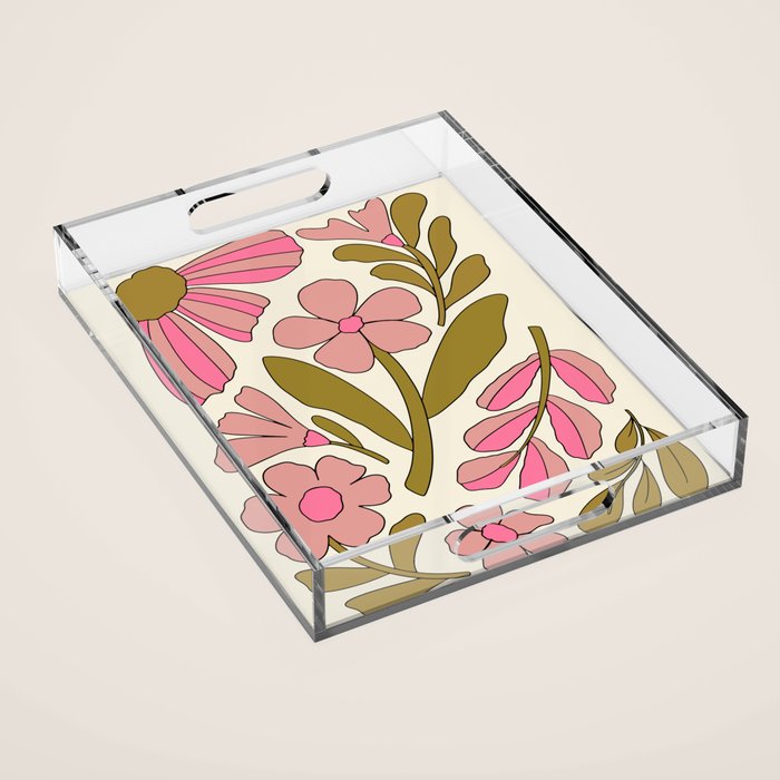 Retro Groovy - 70s style Acrylic Tray Gallery Image 1