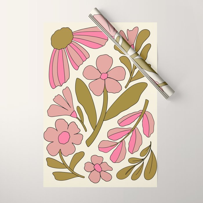 Retro Groovy - 70s style Wrapping Paper Gallery Image 1