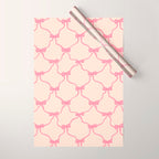 Coquette style ribbons and bows pattern in pink Wrapping Paper Gallery Image 1