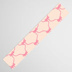 Coquette style ribbons and bows pattern in pink Table Runner Gallery Image 3