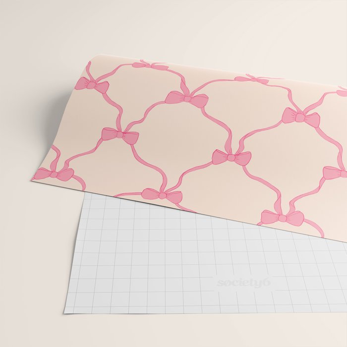 Coquette style ribbons and bows pattern in pink Wrapping Paper Gallery Image 2