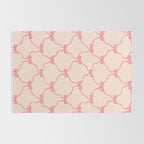 Coquette style ribbons and bows pattern in pink Rug Gallery Image 2