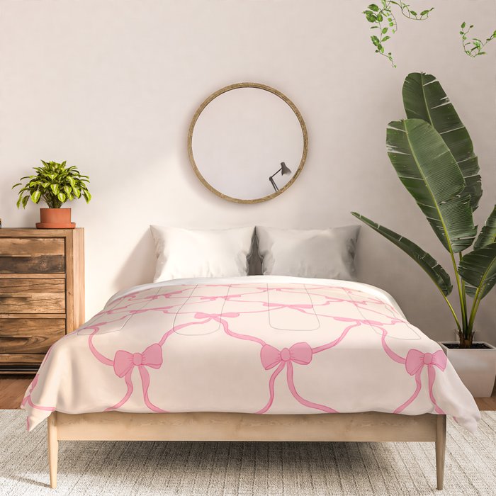 Coquette style ribbons and bows pattern in pink Comforter Gallery Image 3