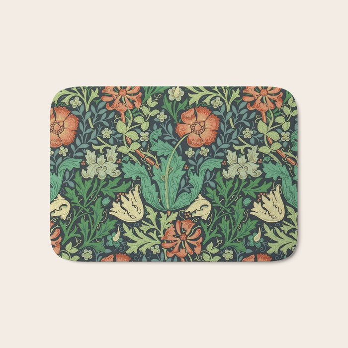 William Morris "Compton" Bath Mat Gallery Image 1