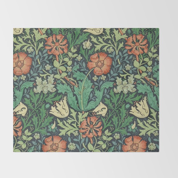 William Morris "Compton" Throw Blanket Gallery Image 2