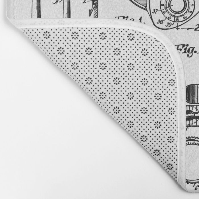 Optometrist Optometry Eye Doctor Tools Vintage Patent Print Bath Mat Gallery Image 2