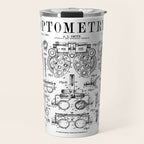 Optometrist Optometry Eye Doctor Tools Vintage Patent Print Travel Mug Gallery Image 1