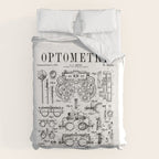 Optometrist Optometry Eye Doctor Tools Vintage Patent Print Duvet Cover Gallery Image 6