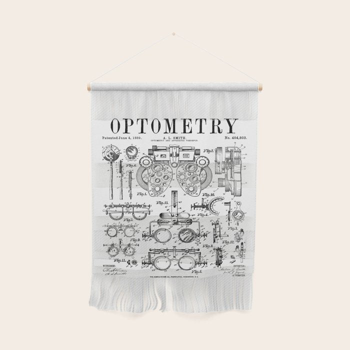 Optometrist Optometry Eye Doctor Tools Vintage Patent Print Wall Hanging Gallery Image 1