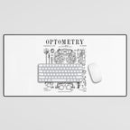 Optometrist Optometry Eye Doctor Tools Vintage Patent Print Desk Mat Gallery Image 1