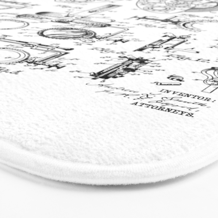 Optometrist Optometry Eye Doctor Tools Vintage Patent Print Bath Mat Gallery Image 3