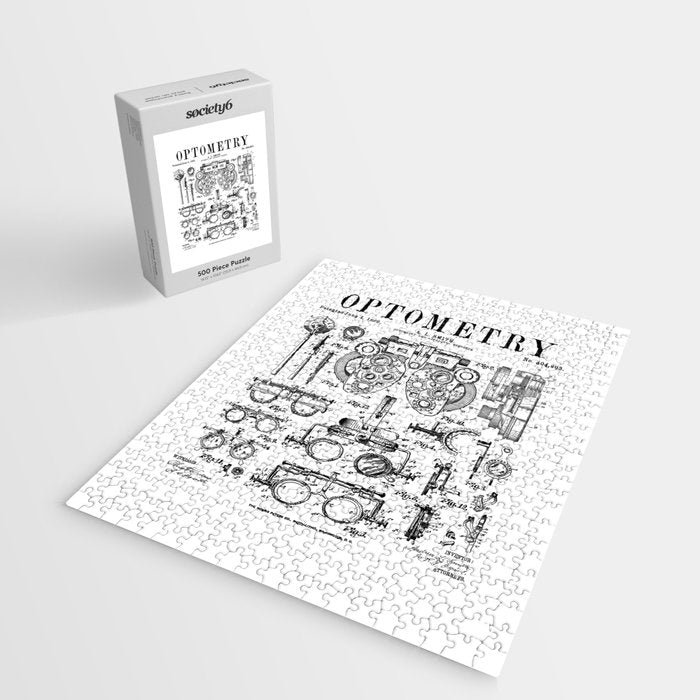 Optometrist Optometry Eye Doctor Tools Vintage Patent Print Jigsaw Puzzle Gallery Image 2